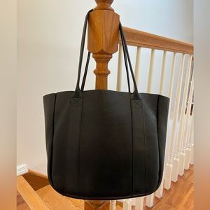 FORESTBOUND black leather tote